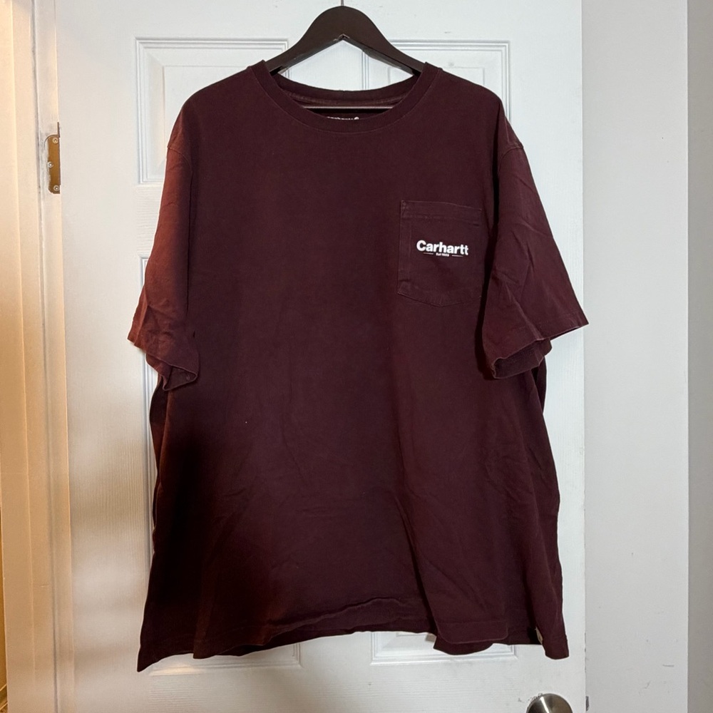 Carhartt Men's Deep Burgundy Short Sleeve Tee